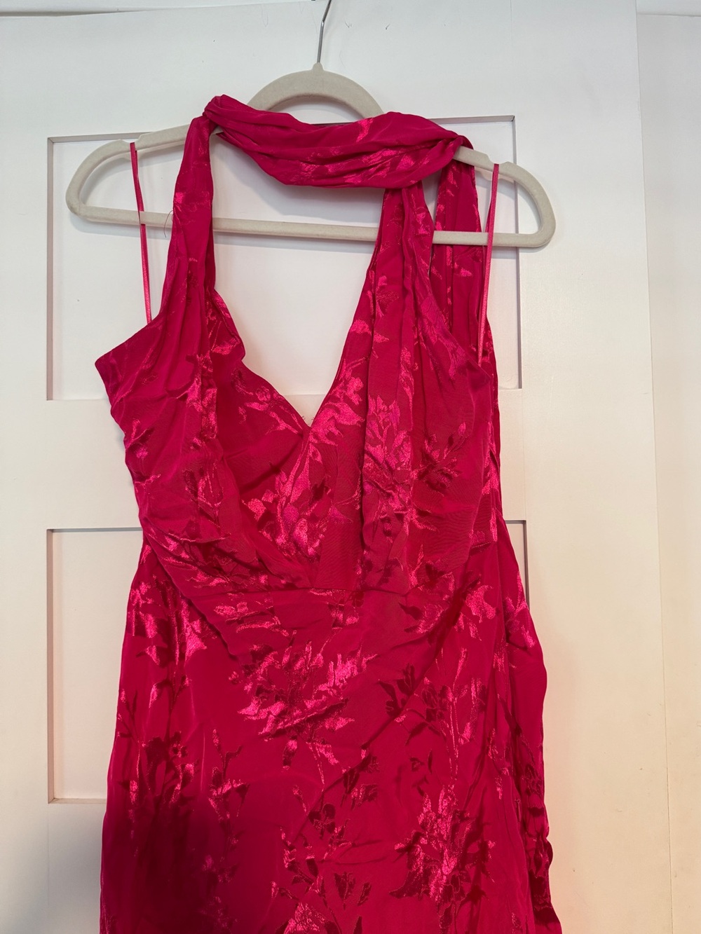 Zara Jacquard Midi Dress Bow - Picture 2 of 6